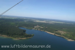 Grünau/Zielonowo ist in der Bildmitte zu sehen.